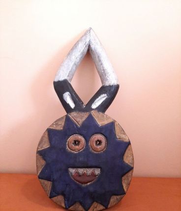 Petit masque africain Baoulé Lunaire ou Kplé Kplé, 