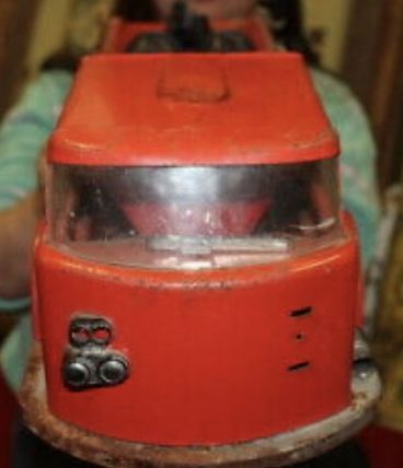 Large vintage Buddy L TEXACO FIRE CHIEF Voiture de pompiers 