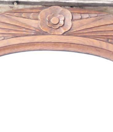 miroir art deco en bois 88x69 cm