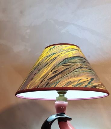 petite lampe vintage 1950  a 60   ceramique  non signé 26x20