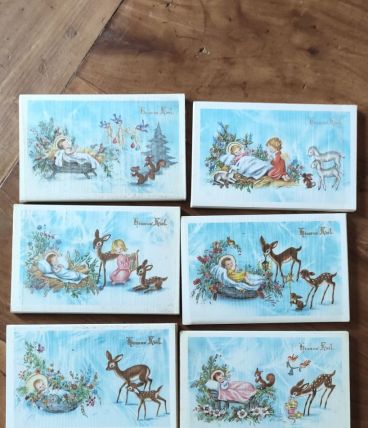 50 cartes vintage nativité Noël Jésus