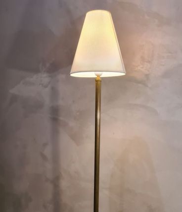 lampadaire fuseaux minimaliste 168x25 bronze et laiton  1950