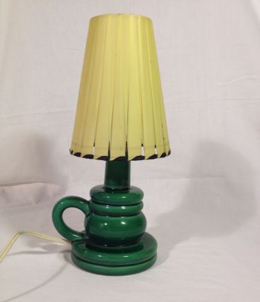 Lampe céramique émaillée années 50
