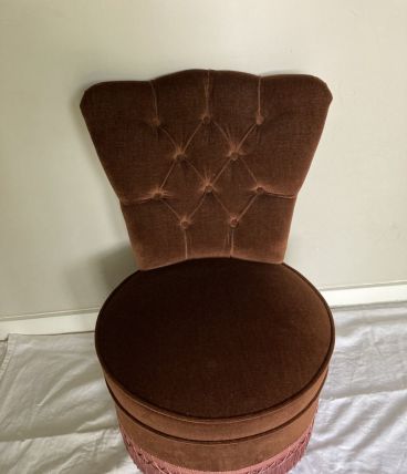 Fauteuil crapaud velours