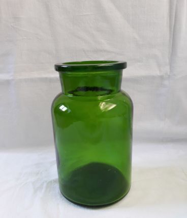 Flacon d'apothicaire bocal en verre vert