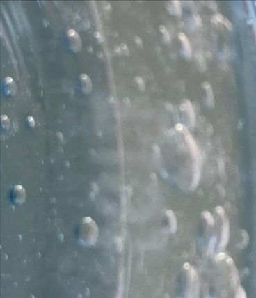 Bougeoir en verre soufflé - signé Biot