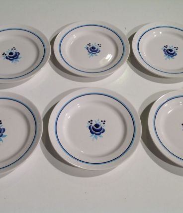 6 assiettes plates moulin des loups