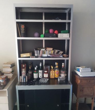 Bibliothèque noire aluminium