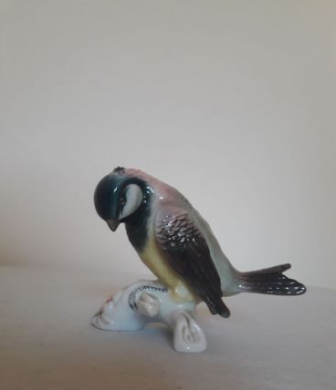 Ancien oiseau en porcelaine / Collection déco vintage