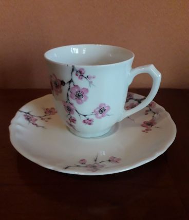 5 tasses et soucoupes en porcelaine de Limoges