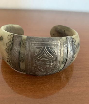 Bracelet Touareg en corne et argent