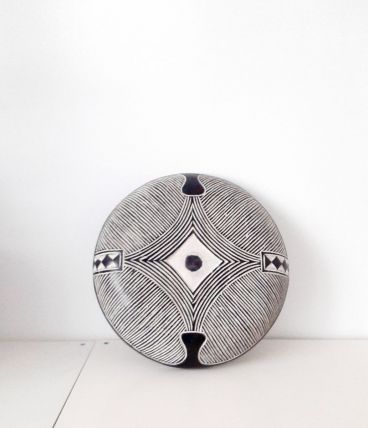 Bouclier traditionnel africain Bamiléké bois