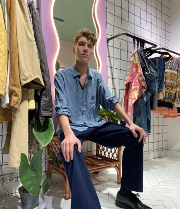 YVES SAINT LAURENT - CHEMISE A POIS