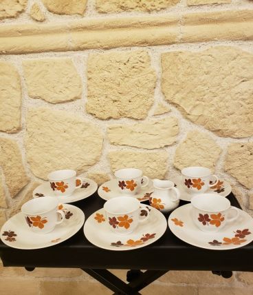 Service à café vintage 6 personnes années 70