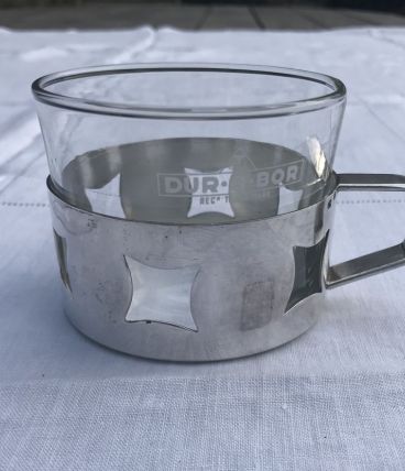 Tasse support Métal argenté