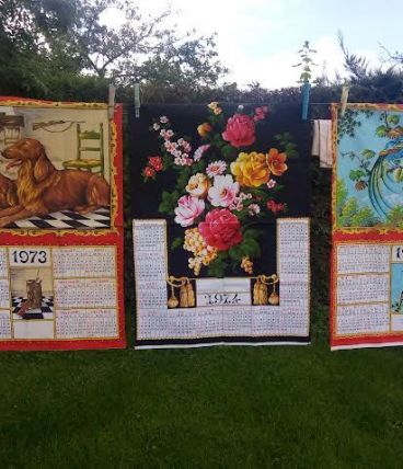 Torchons calendriers Années 1973.1974.1976.1977.1979.1983 et