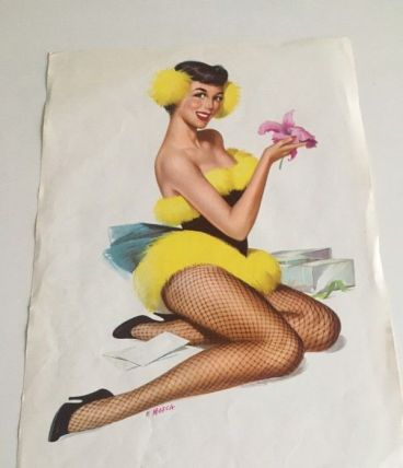  5 Affichettes pin'up de F. Mosca