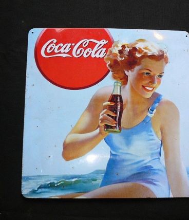 plaque publicitaire coca cola 