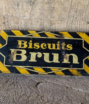 Couvercle vintage Biscuits BRUN