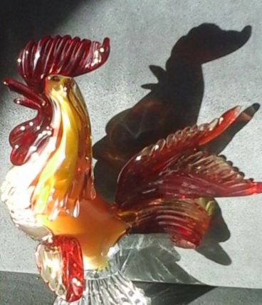 Coq en verre de Murano 