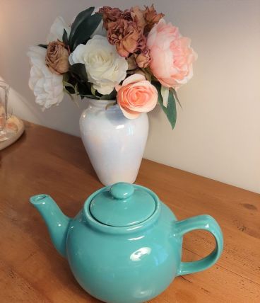 Théière vert turquoise