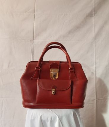 Saccoche en cuir année 50