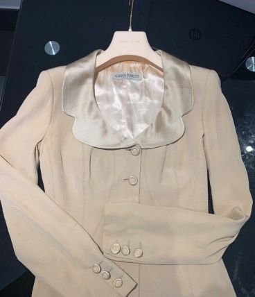 Veste blazer beige Alberta Ferretti pour femmes