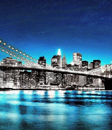 Impression moderne New York Brooklyn Bridge 21x30 cm 