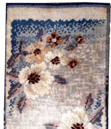 Tapis ancien Français Art Deco fait main, 1P60
