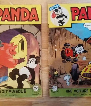 Lot de 2 anciennes revues BD, Panda, de 1958