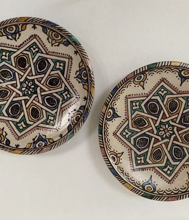 Lot de 2 jolis plats du Maroc Fès