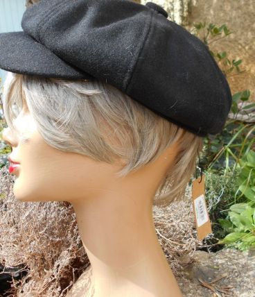EL CORTE INGLES CASQUETTE NOIR NEUF ETIQUETTES T 56-57 VINTA