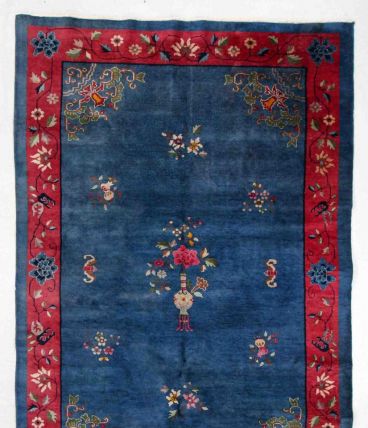 Tapis ancien Chinois Art Deco fait main, 1B924