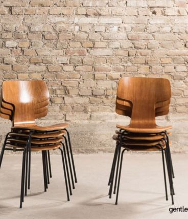 Lot de 8 chaises Hammer modèle 3103 par Arne Jacobsen