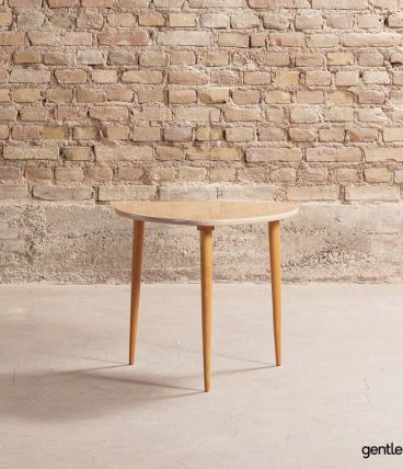 Table basse scandinave tripode, vintage des années 60