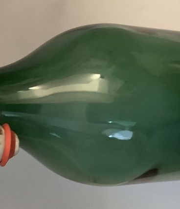 Bouteille XXL verre épais vert foncé