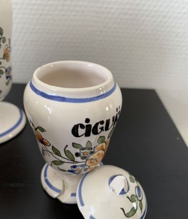 Ensemble de 6 pots d’apothicaire