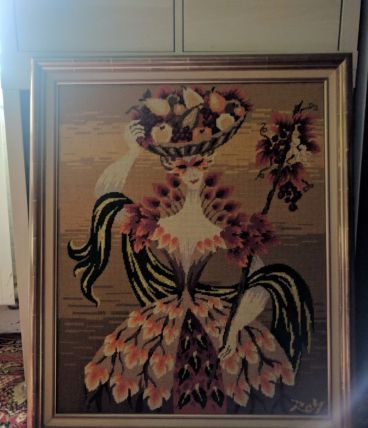 tapisserie  d'art " l'automne " de P. REY