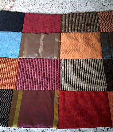 Plaid en tissu patchwork fait main