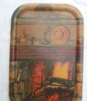 plateau de service fibre de verre,vintage