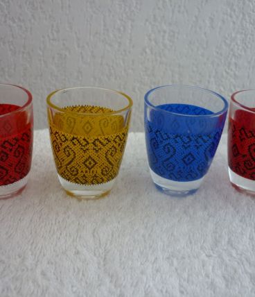Lot 4 Verres à Liqueur Années 70/ 80