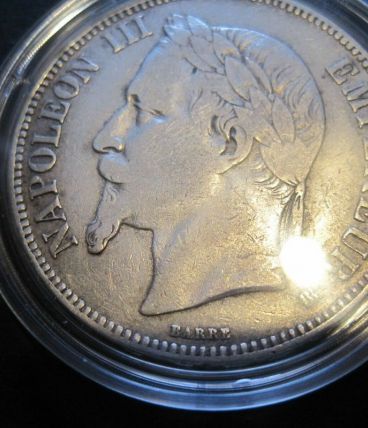 5 francs Napoleon iii empereur 1868 BB Argent dans capsules 