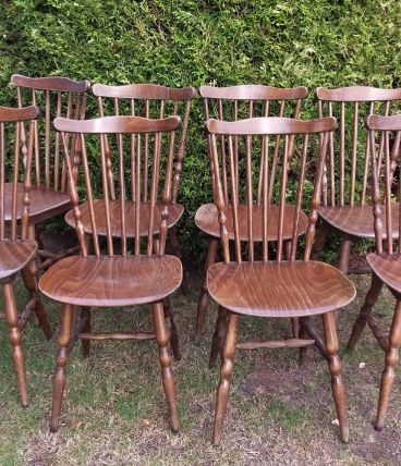 8 chaises Baumann vintage