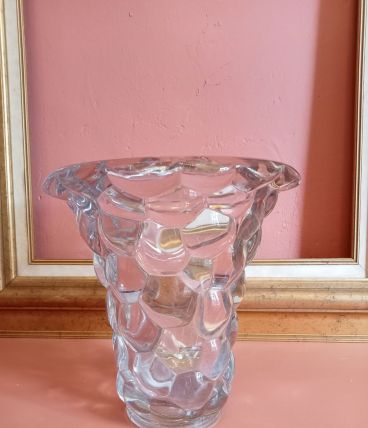 Vase cristal "nid d'abeille
