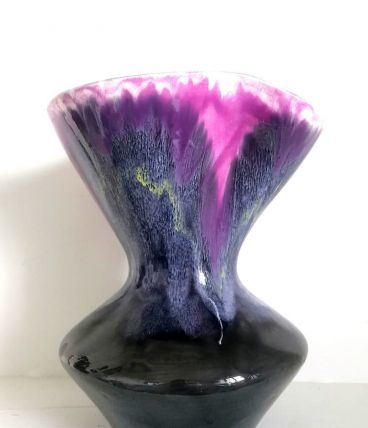 Grand vase en céramique émaillée style Vallauris 