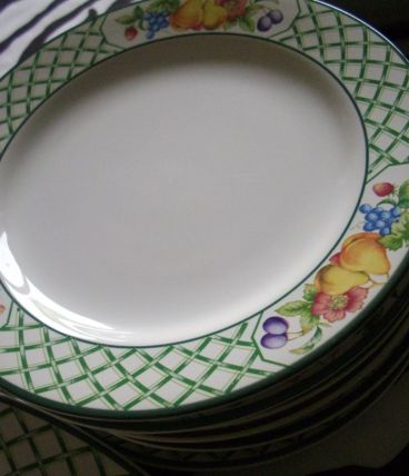 service vaiselle treillis vintage