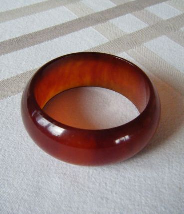 Bracelet jonc en bakélite Vintage 50'S 
