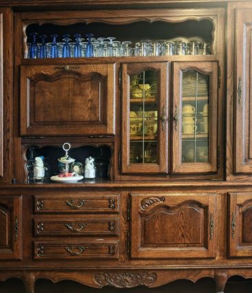 Grand Buffet Meuble Salon Vintage - Bois Massif