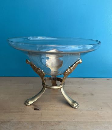 Coupelle haute en verre et laiton