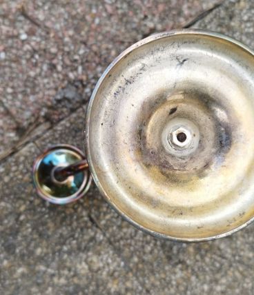 Chandelier trois branches en metal argenté